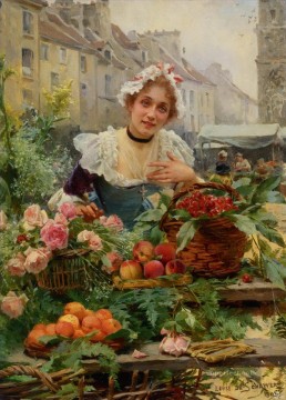 花売りのシーヴァー・ルイ・マリー 1898 パリジェンヌ Oil Paintings
